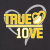 3X-Large Black Mens True Love Deluxe Soft T-Shirt view 3