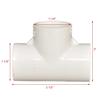 Genova Boat Pressure Tee Fitting 31407 | 3/4 Inch White PVC view 3