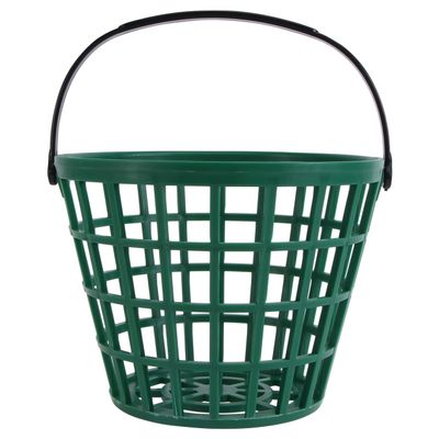 VANZACK Golf Ball Basket - Plastic Storage Holder with Handle, Holds 50 Balls for Range Practice, Portable Bucket & Golf Accessories (Green)
