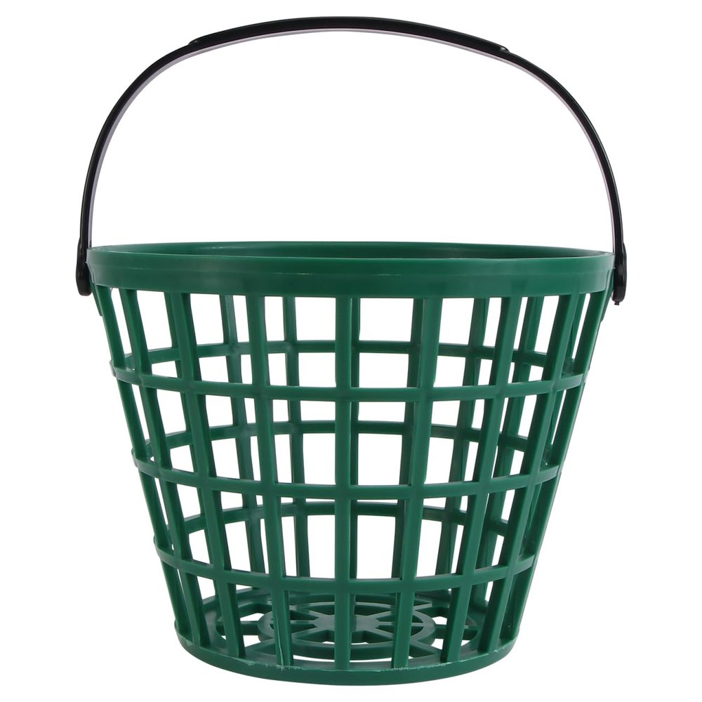 VANZACK Golf Ball Basket - Plastic Storage Holder with Handle, Holds 50 Balls for Range Practice, Portable Bucket & Golf Accessories (Green)