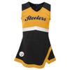 Outerstuff Girls Toddler Black Pittsburgh Steelers Cheer Captain Dress with Bloomers view 2
