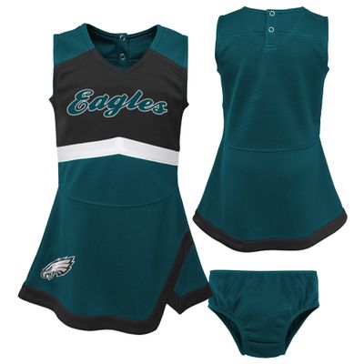 Outerstuff Girls Toddler Green Philadelphia Eagles Cheer Captain Dress with Bloomers