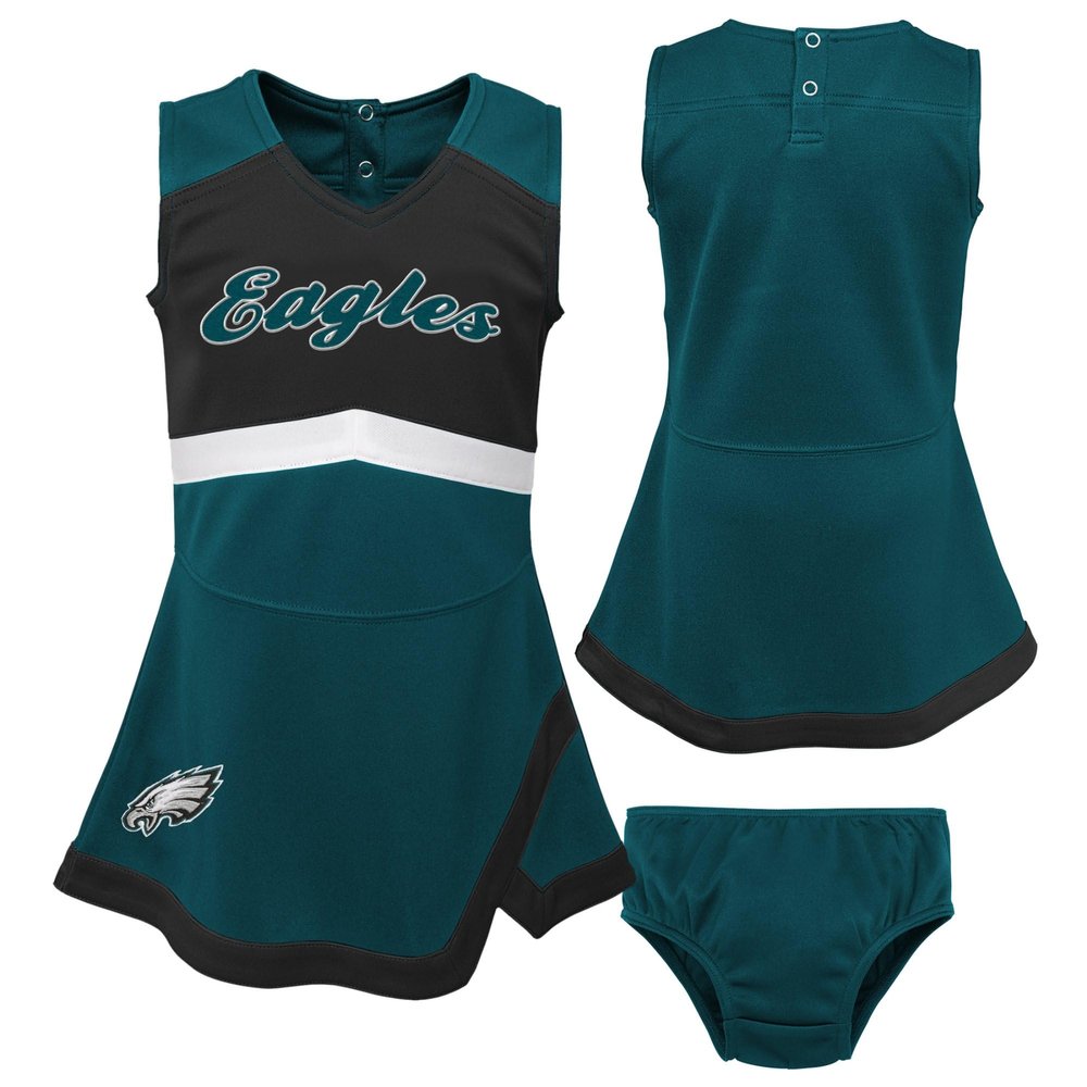 Outerstuff Girls Toddler Green Philadelphia Eagles Cheer Captain Dress with Bloomers
