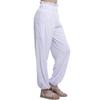 Anthika Womens Harem Pants High Waist Hippie Boho Yoga Casual with Pockets (Relaxed, Small-Medium Tall, White Lilac) view 1