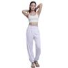 Anthika Womens Harem Pants High Waist Hippie Boho Yoga Casual with Pockets (Relaxed, Small-Medium Tall, White Lilac) view 4
