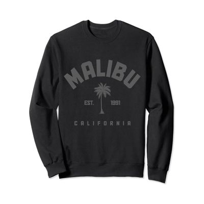 Malibu California Beach Surfer Souvenir Vintage Pride Sweatshirt