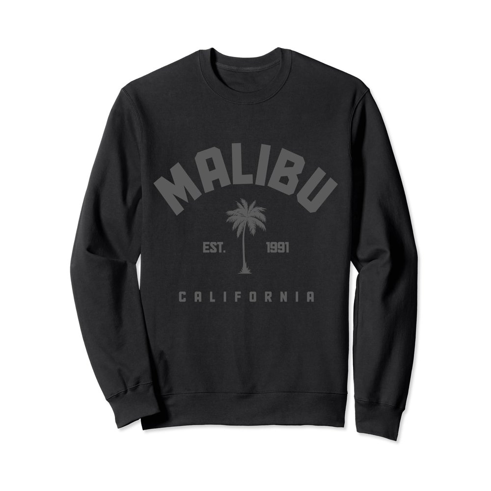 Malibu California Beach Surfer Souvenir Vintage Pride Sweatshirt