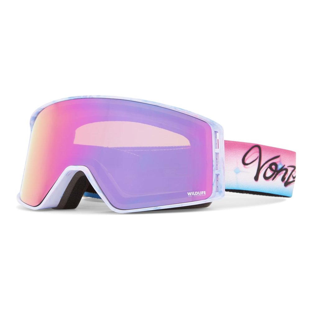VonZipper Unisex Velo Ski and Snowboard Goggle - B4BC Frame | Wildlife Pink Chrome