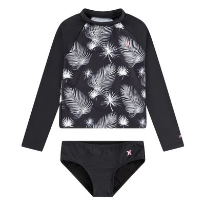 Long Sleeve Rash Guard 2-Piece Swimsuit