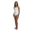 Hurley Girls' One Piece Swimsuit, Pale Ivory/Multi Stripe, 12 view 2