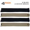 Arcturus Silicone Treated Gun Socks for Rifles, Extra Wide - Fit Scopes, Pistol Grips & Tactical Accessories, 47 x 6 (Coyote Brown & Black 4-Pack) view 2