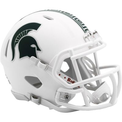Michigan State Spartans Matte White 2023 NCAA Riddell Speed Mini Football Helmet