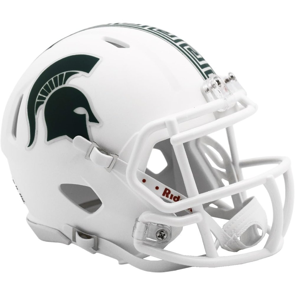 Michigan State Spartans Matte White 2023 NCAA Riddell Speed Mini Football Helmet