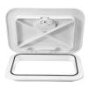 UNKOMN Marine Hardware 270 * 375mm ABS Deck Marine Hatch Door Deck Access Hatch Boat Hatches Inspection Yacht Cover RV White view 3