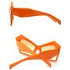 mincl Oversized Irregular Cat Eye Sunglasses Women Retro Gradient Shades UV400 Exaggerated Large Men Champagne Sun Glasses (3pcs-blue&Champagne&orange, M) view 3