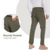MOURCE Mens Hiking Pants Lightweight Quick Dry - Waterproof Athletic Winter Pants, Khaki view 3