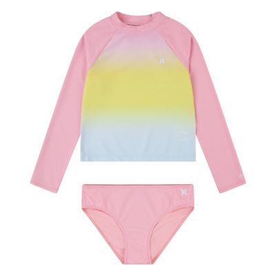 Long Sleeve Rash Guard 2-Piece Swimsuit