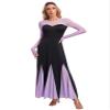 QinCiao Womens Gothic Maxi Dress Halloween Sea Witch Costume Long Sleeves Victorian Mermaid Dress Black Medium view 1