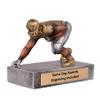 Same Day Awards Premium Football Lineman Resin Trophy Award 8 Inches  Multi-Color Football Player Figurine on Solid Resin Base  Includes Custom Engraving view 1
