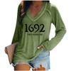 1692 They Missed One Shirt 1692 You Missed One Shirt Halloween Sweaters for Women 1692 They Missed One Shirt Casual Funny Halloween Tshirts Long Sleeve Tee Green view 1