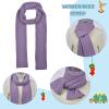 Winter Hat Gloves Scarf Set for Kids Earflap Beanie with Cute Pom Knit Girls Children Baby Toddler Purple Warm Wool Fleece Lining 10 11 12 13 14 Years Old view 4