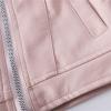 Toddler Baby Boys Girls Motorcycle Faux Leather Jackets Coat Fall Winter Outwear Girls Peacoat (Pink, 12-18 Months) view 4
