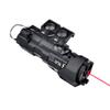 Metal ML C+ Box Laser Sightswith IR Laser + Red/Green/Blue Laser Sight + IR Fill Light + Strobe/Momentary/Constant Modes Whitelight LED 220 Lumens Flashlightfor 20mm Rail (Red Laser BK) view 1