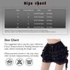 Shinsto Womens Lace Trim Layered Ruffle Bloomers Shorts Pumpkin Pants Pettipants T0054#Black Large view 2