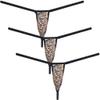 Botmois Sexy Men's Leopard Mini Bikini Thong Underwear Diamond Back Tangas Minimum Coverage G-string Underpants Hot Jockstap 3-Pack(Stripe Leopard) L view 1