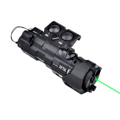 Metal ML C+ Box Laser Sightswith IR Laser + Red/Green/Blue Laser Sight + IR Fill Light + Strobe/Momentary/Constant Modes Whitelight LED 220 Lumens Flashlightfor 20mm Rail (Green Laser BK)