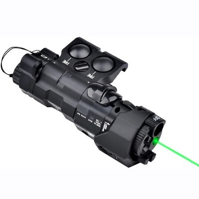 Plastic ML C+ Box Laser Sightswith IR Laser + Red/Green/Blue Laser Sight + IR Fill Light + Strobe/Momentary/Constant Modes Whitelight LED 220 Lumens Flashlightfor 20mm Rail (Green Laser BK)