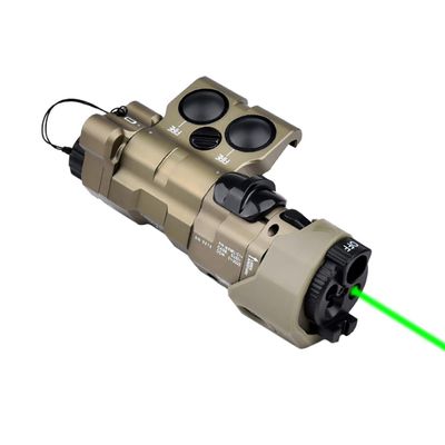 Metal ML C+ Box Laser Sightswith IR Laser + Red/Green/Blue Laser Sight + IR Fill Light + Strobe/Momentary/Constant Modes Whitelight LED 220 Lumens Flashlightfor 20mm Rail (Green Laser DE)