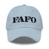 RIVEMUG FAFO Fuck Around and Find Out Dad hat Light Blue view 2