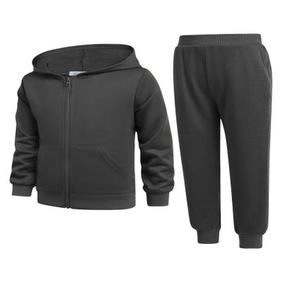 Arshiner Boys' 2 Piece Athletic Tracksuit Jogging Sets Outfit Sweatsuit Zip Up Hoodie and Active Pants for Kids 5-14 Years