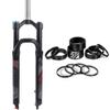 BUCKLOS 27.5inch MTB QR Manual Air Suspesion Fork & 11PCS Headset Aluminium Alloy Spacer Black view 1