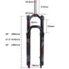 BUCKLOS 27.5inch MTB QR Manual Air Suspesion Fork & 11PCS Headset Aluminium Alloy Spacer Black view 3