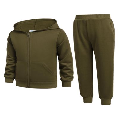 Arshiner Boys' 2 Piece Athletic Tracksuit Jogging Sets Outfit Sweatsuit Zip Up Hoodie and Active Pants for Kids 5-14 Years