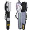 GOBUROS Lacrosse Stick Bag for Men Women, Padded Lax Equipment Bag with Separate Ventilated Shoe Compartment and Multi Pockets for Essentials, Black and Grey view 1
