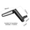 Folding 360 Degree Rotatable Bicycle Rearview Handlebar Mirror - Multifunctional Cycling Accessorie (2PCS) (Black) view 3