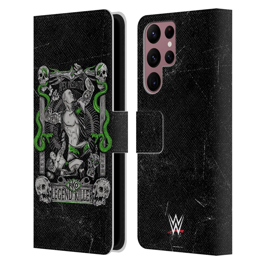Head Case Designs Officially Licensed WWE Poster Art Randy Orton Leather Wallet Case Compatible with Samsung Galaxy S22 Ultra 5G