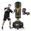 Freestanding Punching Bag with Boxing Gloves, Boxing Bag with Suction Cup Base for Adult Teens-Standing Kickboxing Bag for Home Office GymBlack view 1