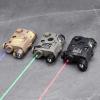 Plastic PEQ-15 Box Laser Sightswith IR Laser + Red/Green Laser Sight + IR Light Illuminator Night Vision Flashlightwith Pressure Switchfor 20mm Rail (Green Laser BK) view 2