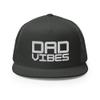 RIVEMUG Dad Vibes Premium Trucker Hat Flat Bill High Crown Adjustable Cap Charcoal view 2