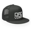 RIVEMUG Dad Vibes Premium Trucker Hat Flat Bill High Crown Adjustable Cap Charcoal view 4