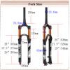 BUCKLOS 29inch MTB QR Tapered Crown Air Damping Suspesion Fork & Headset Spacer Aluminum -Black view 2