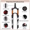 BUCKLOS 29inch MTB QR Tapered Crown Air Damping Suspesion Fork & Headset Spacer Aluminum -Black view 3