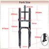 BUCKLOS 20 x 4.0 inch Fat Tire MTB Air Double Crown Suspension Fork &11PCS Headset Aluminium Alloy Spacer Black view 2