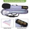 GOBUROS Lacrosse Stick Bag for Men Women, Padded Lax Equipment Bag with Separate Ventilated Shoe Compartment and Multi Pockets for Essentials, Black and Pink view 2