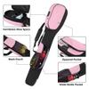 GOBUROS Lacrosse Stick Bag for Men Women, Padded Lax Equipment Bag with Separate Ventilated Shoe Compartment and Multi Pockets for Essentials, Black and Pink view 3