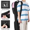 GOBUROS Lacrosse Stick Bag for Men Women, Padded Lax Equipment Bag with Separate Ventilated Shoe Compartment and Multi Pockets for Essentials, Black and Pink view 4